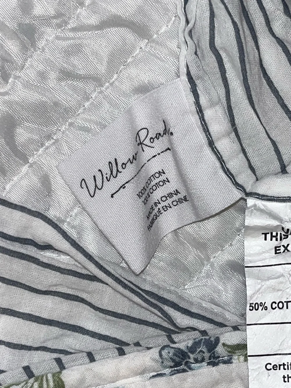 Willow Roads~ 2 shams Artisan White Quilted Pillow Shams ~ Cotton